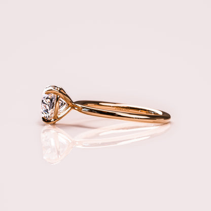 Heart Solitaire Moissanite Engagement Ring
