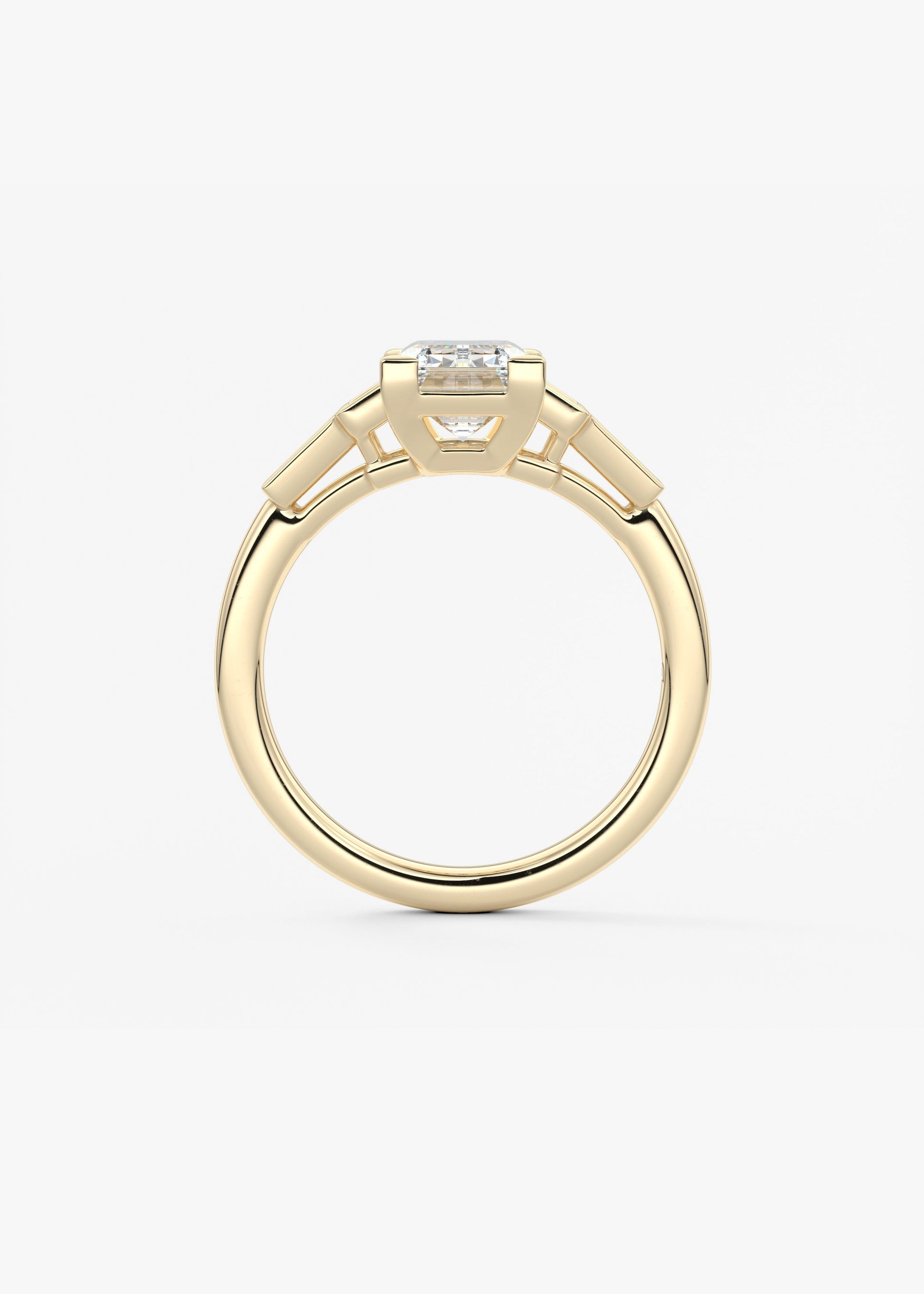 Emerald Five Stones Lab Grown Diamond Engagement Ring