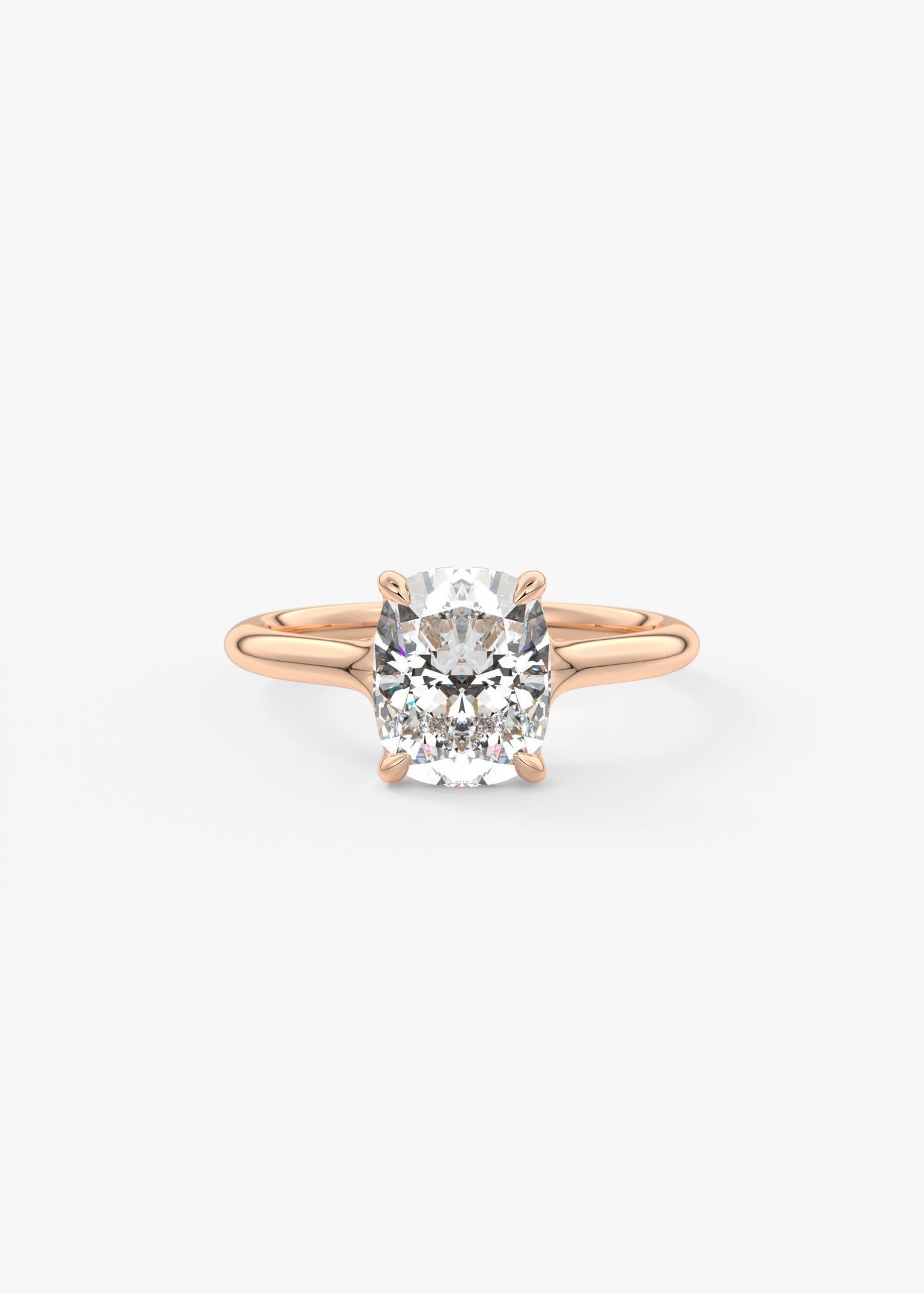 Elongated Cushion Split Shank Lab Grown Diamond Engagement Ring