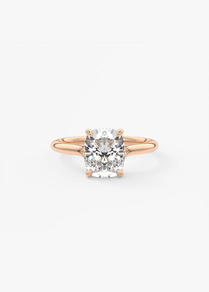 Elongated Cushion Split Shank Lab Grown Diamond Engagement Ring