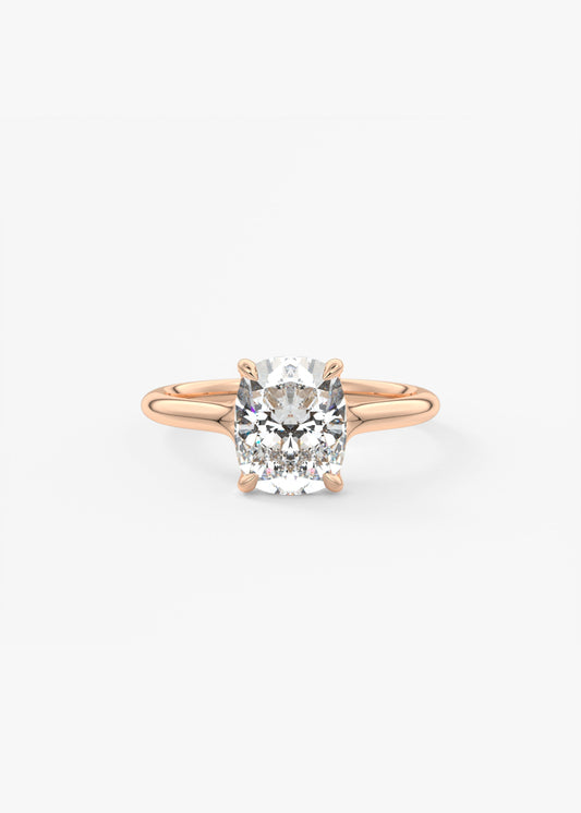 Elongated Cushion Split Shank Lab Grown Diamond Engagement Ring