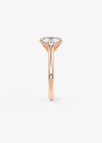 Elongated Cushion Split Shank Lab Grown Diamond Engagement Ring