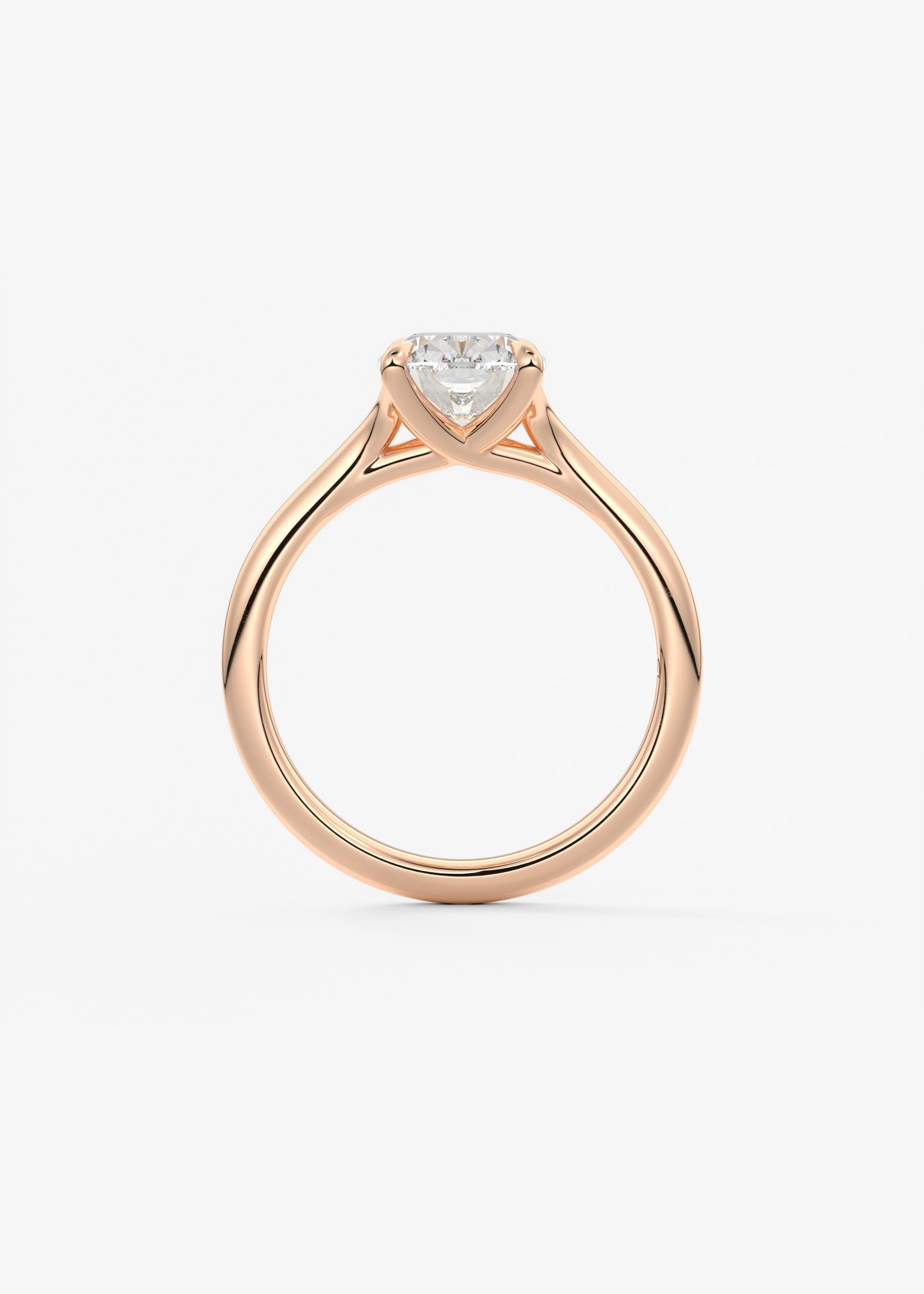 Elongated Cushion Split Shank Lab Grown Diamond Engagement Ring