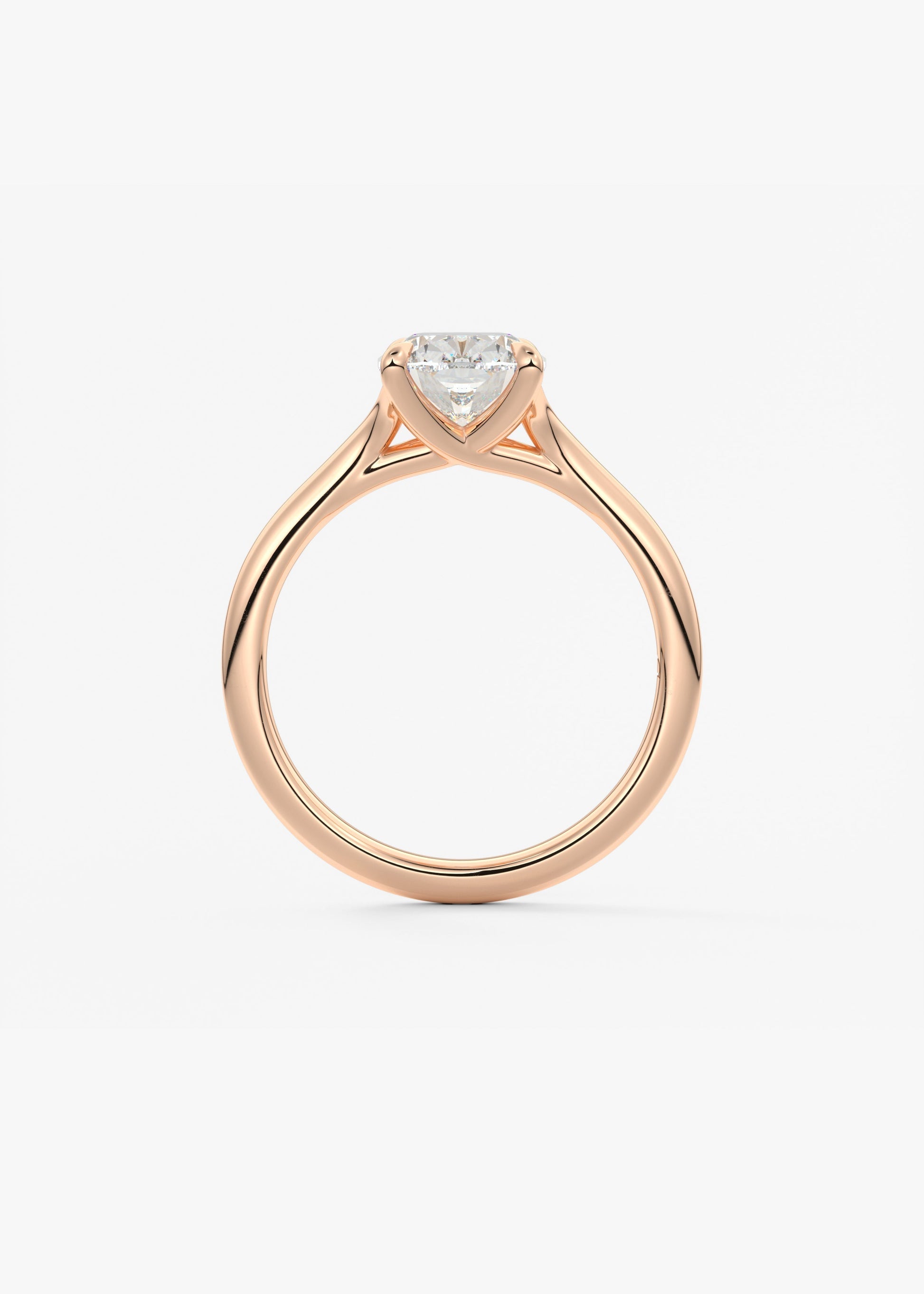 Elongated Cushion Split Shank Lab Grown Diamond Engagement Ring