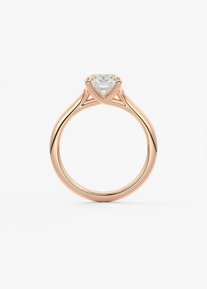 Elongated Cushion Split Shank Lab Grown Diamond Engagement Ring