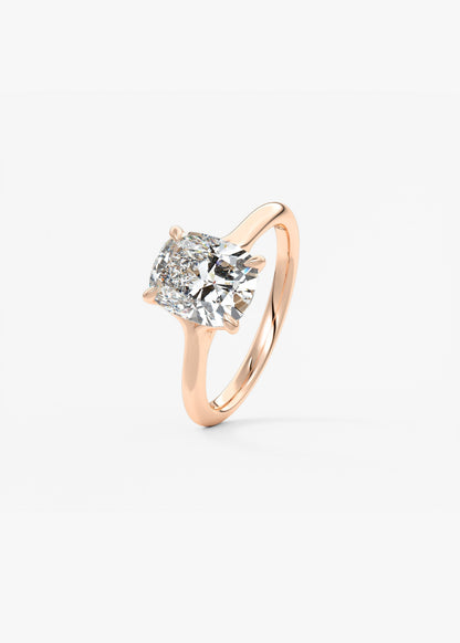 Elongated Cushion Split Shank Lab Grown Diamond Engagement Ring