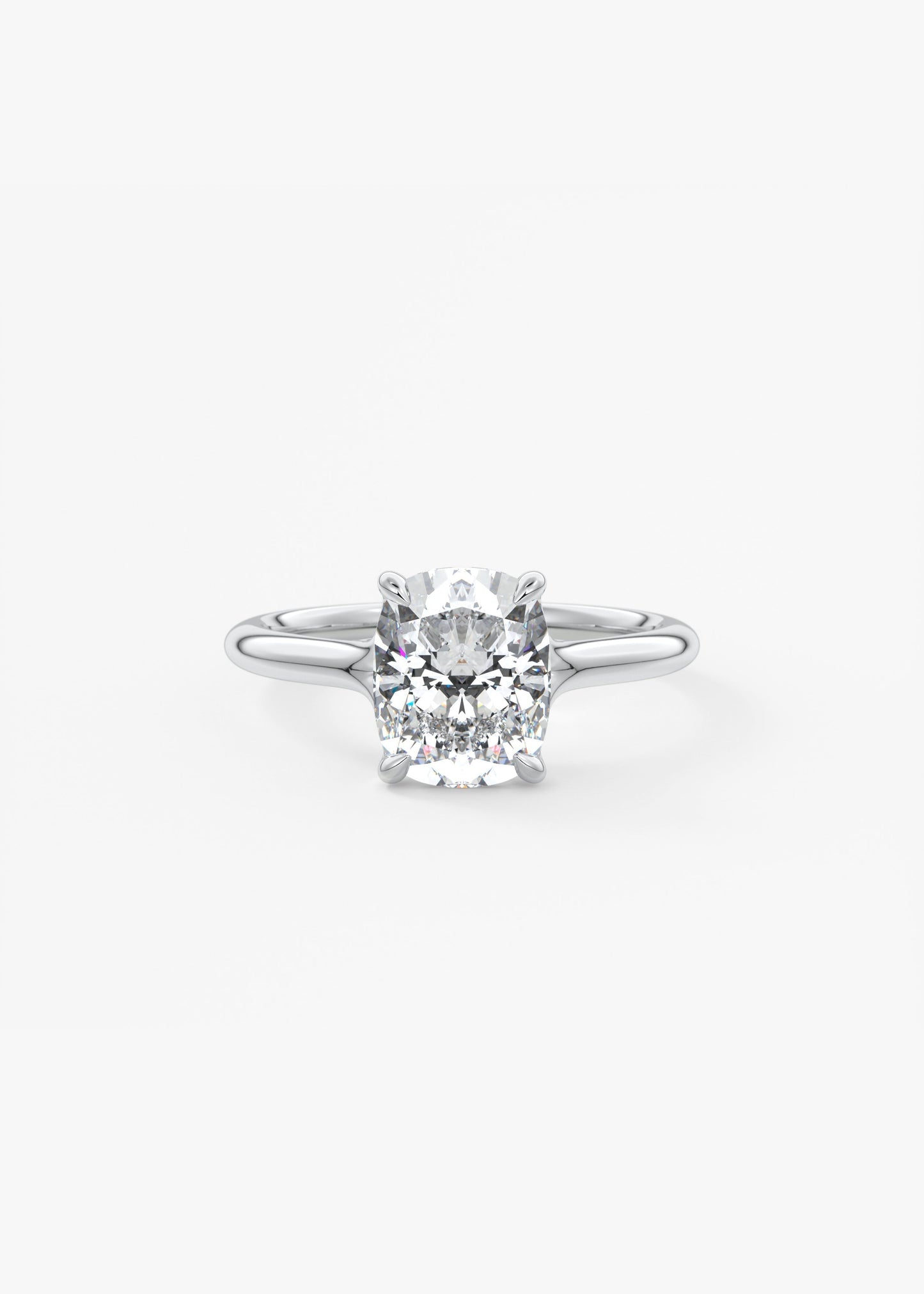 Elongated Cushion Split Shank Lab Grown Diamond Engagement Ring