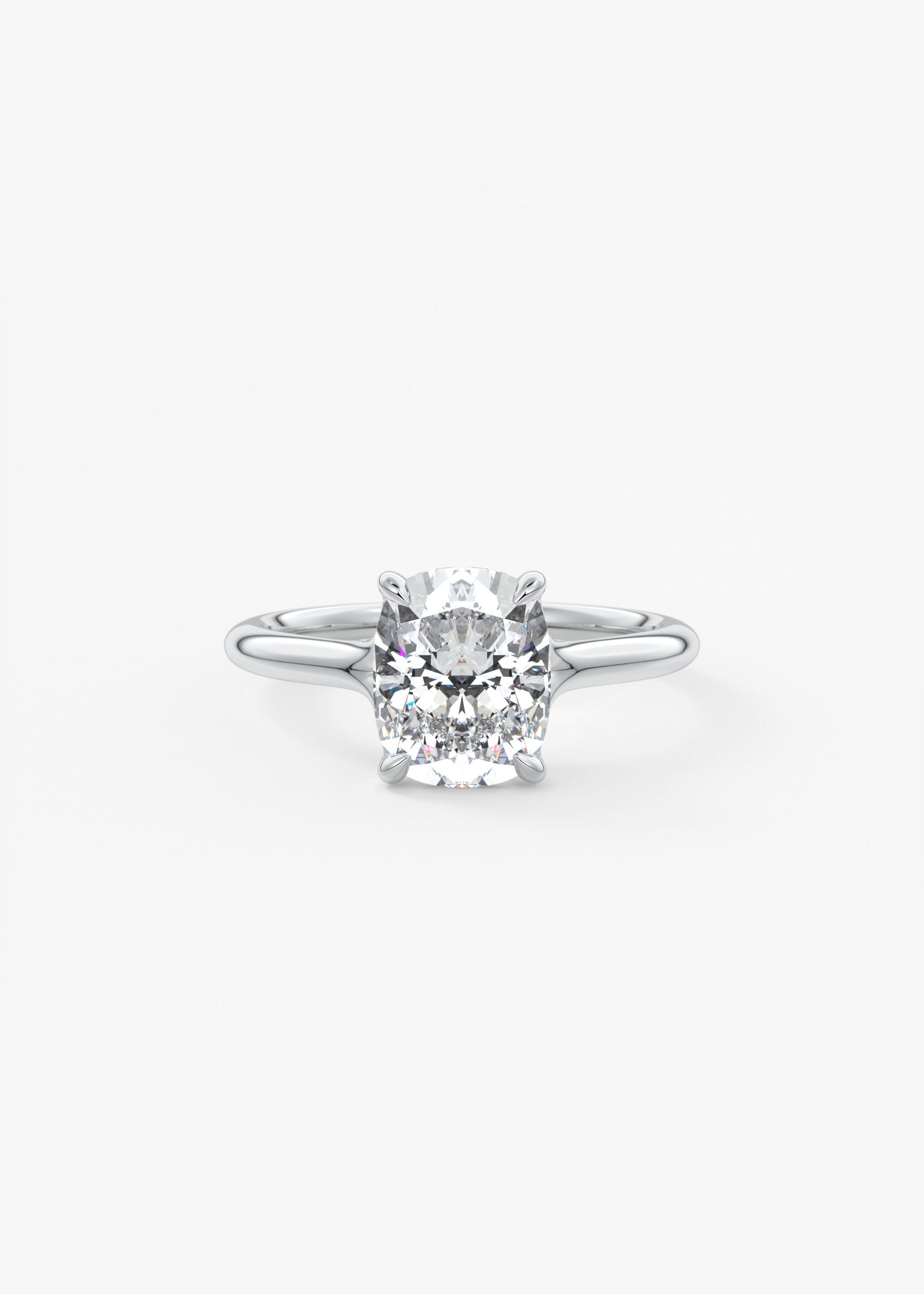 Elongated Cushion Split Shank Lab Grown Diamond Engagement Ring