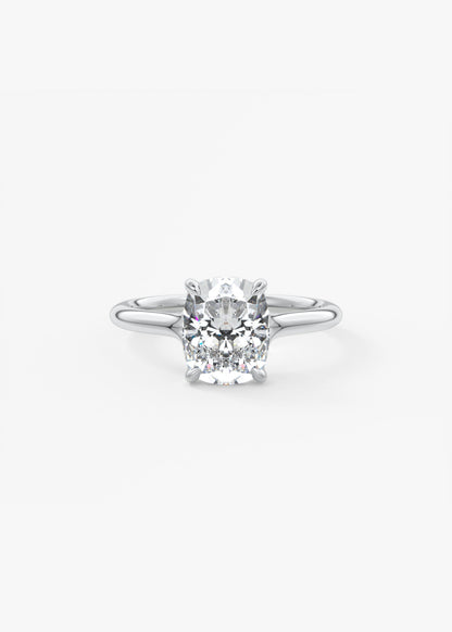 Elongated Cushion Split Shank Lab Grown Diamond Engagement Ring