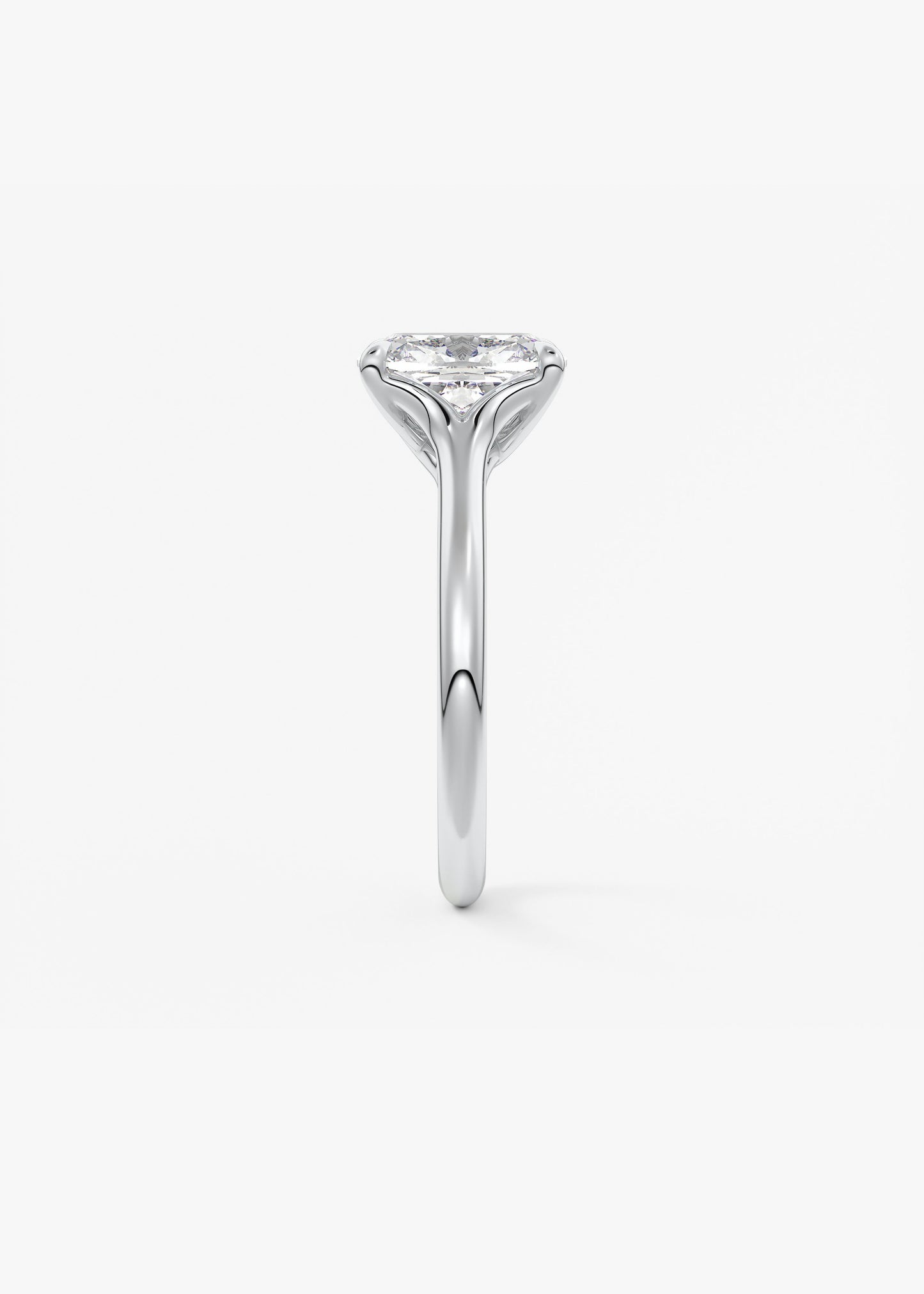 Elongated Cushion Split Shank Lab Grown Diamond Engagement Ring