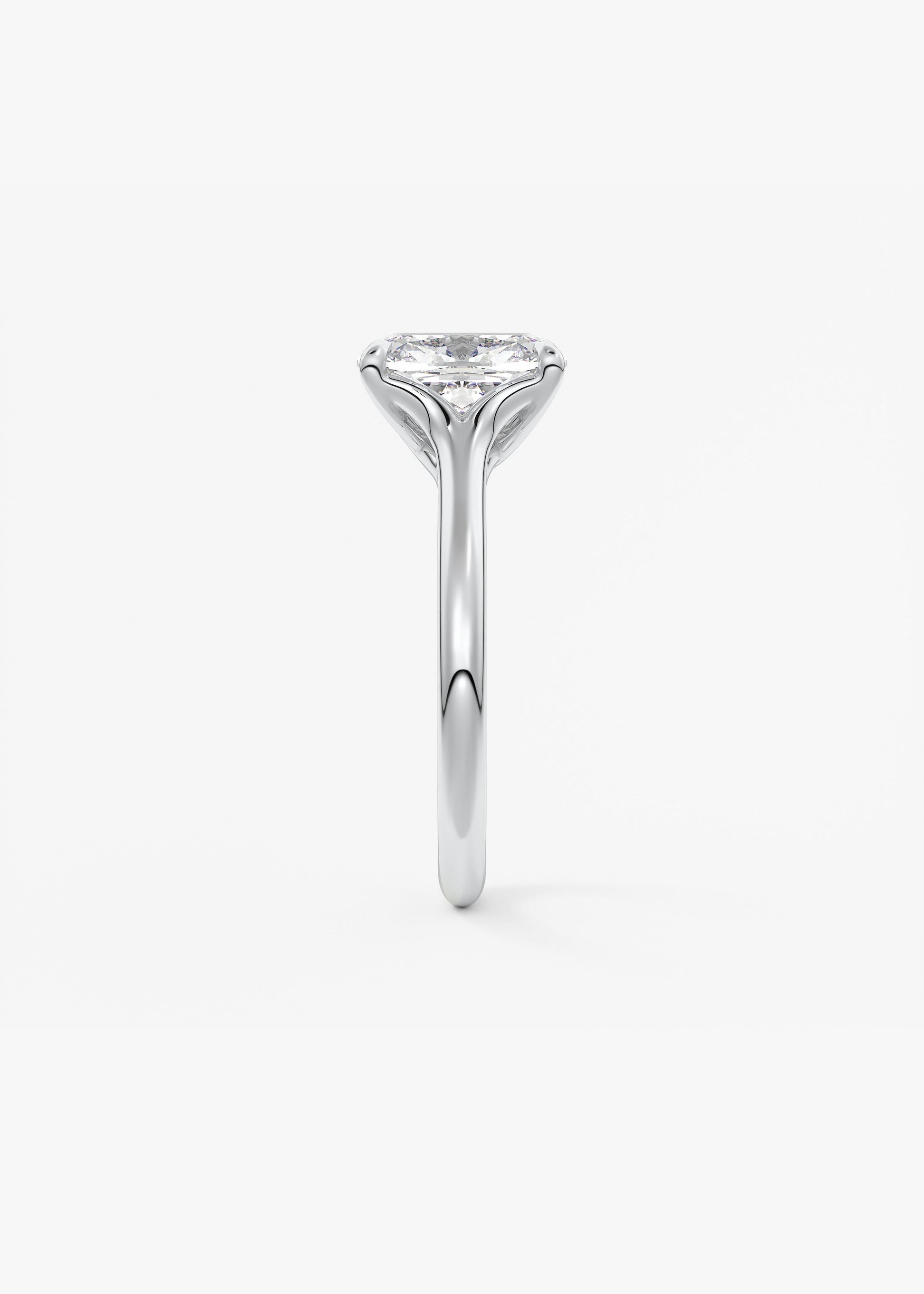 Elongated Cushion Split Shank Lab Grown Diamond Engagement Ring