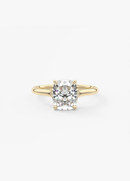 Elongated Cushion Split Shank Lab Grown Diamond Engagement Ring