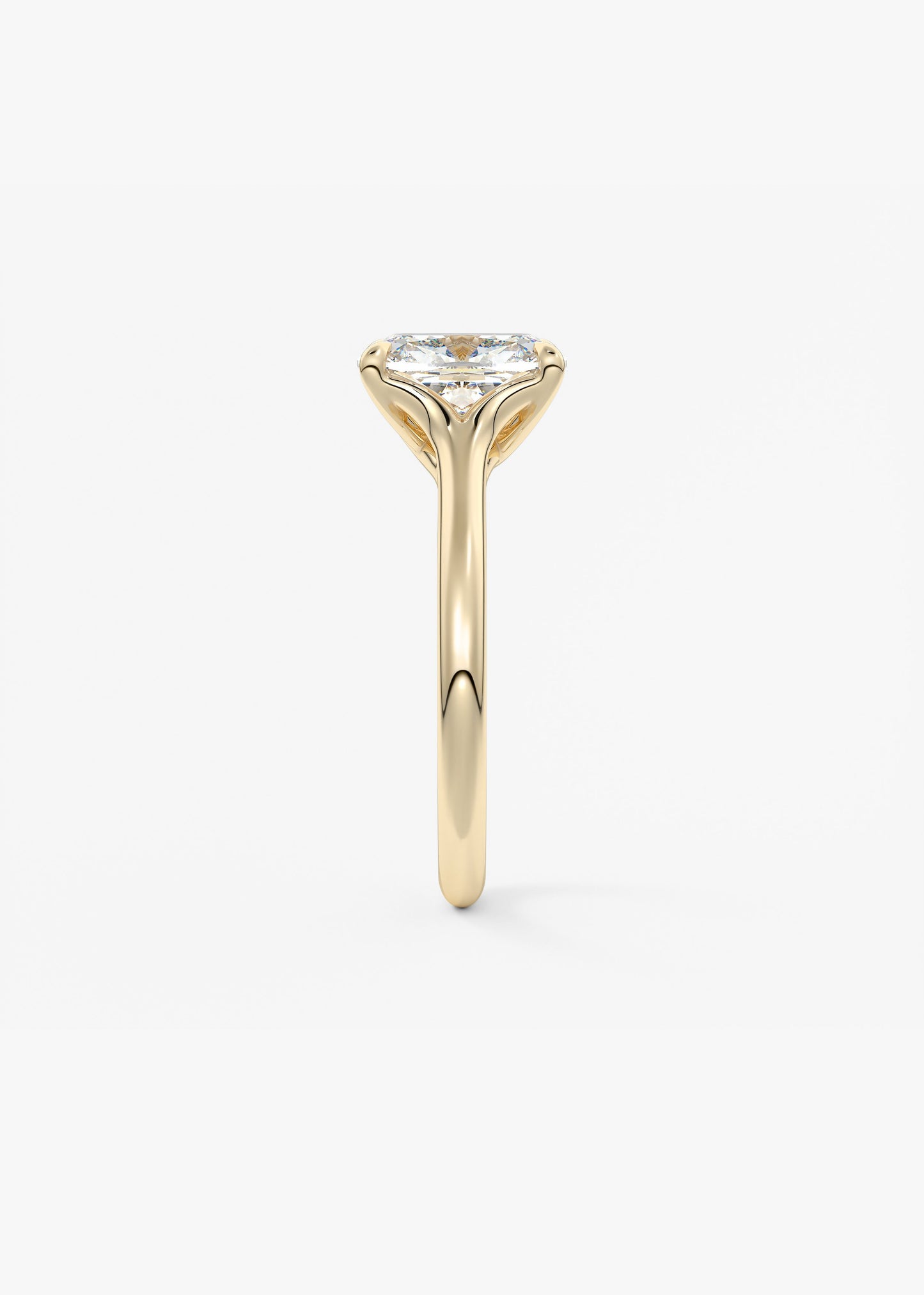 Elongated Cushion Split Shank Lab Grown Diamond Engagement Ring