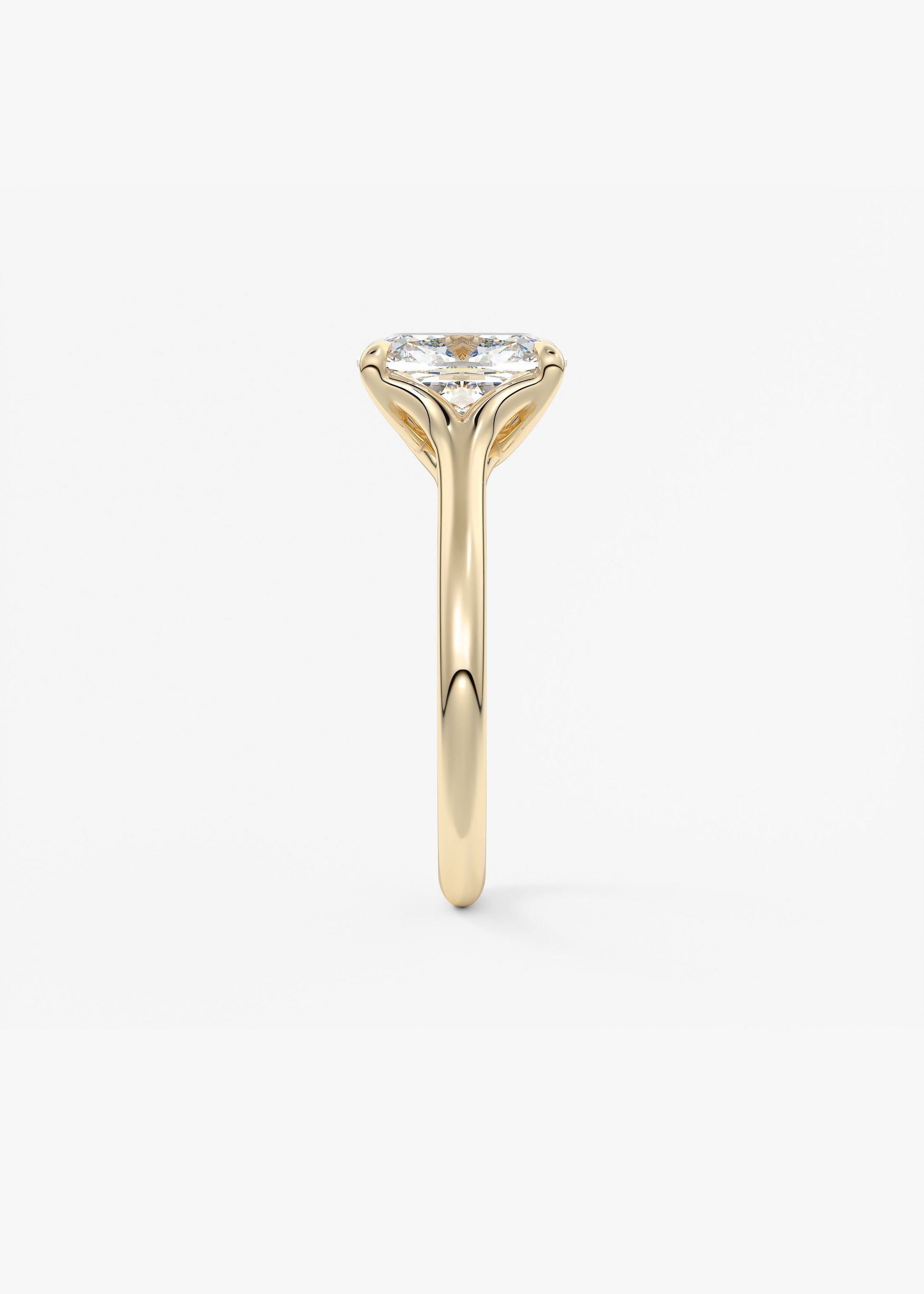 Elongated Cushion Split Shank Lab Grown Diamond Engagement Ring