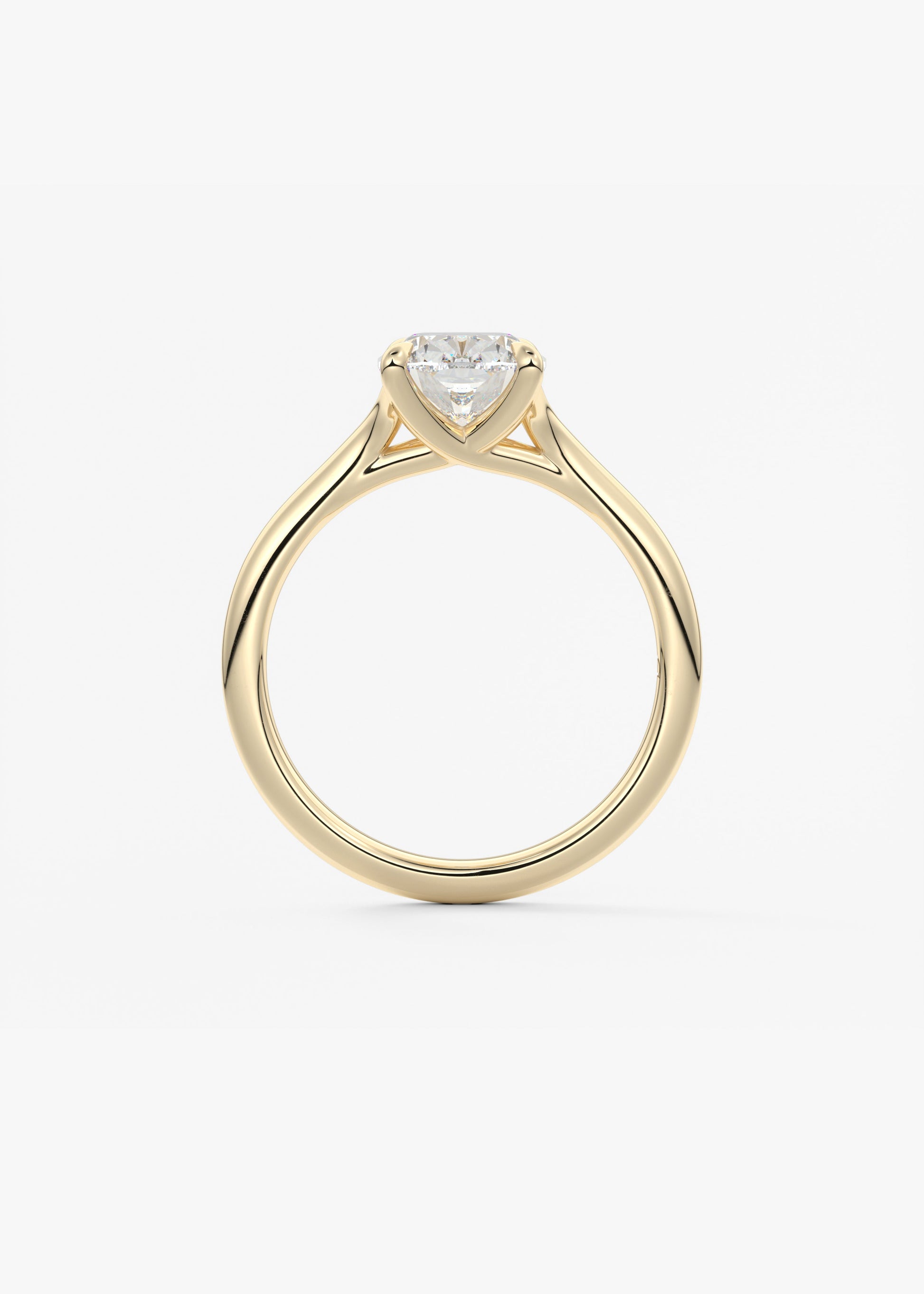 Elongated Cushion Split Shank Lab Grown Diamond Engagement Ring
