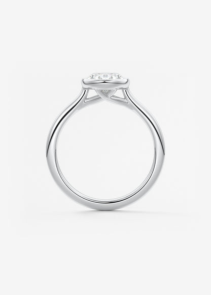 Oval Milgrain Bezel Lab Grown Diamond Engagement Ring