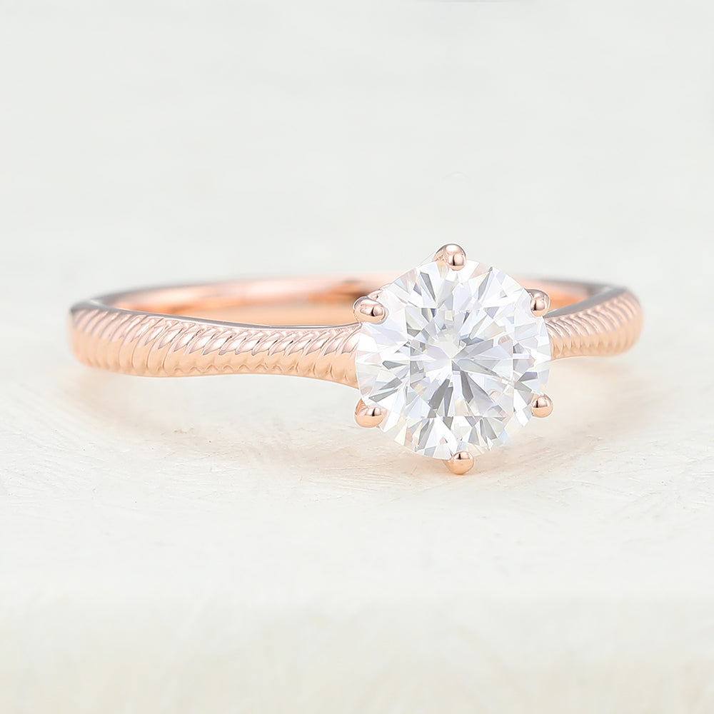Round Solitaire Lab-Grown Diamond Engagement Ring