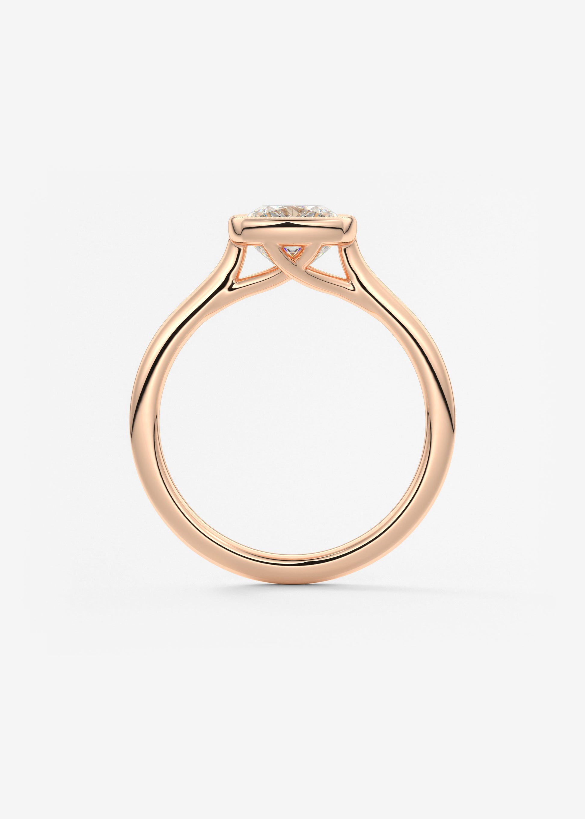 Cushion Milgrain Bezel Lab Grown Diamond Engagement Ring