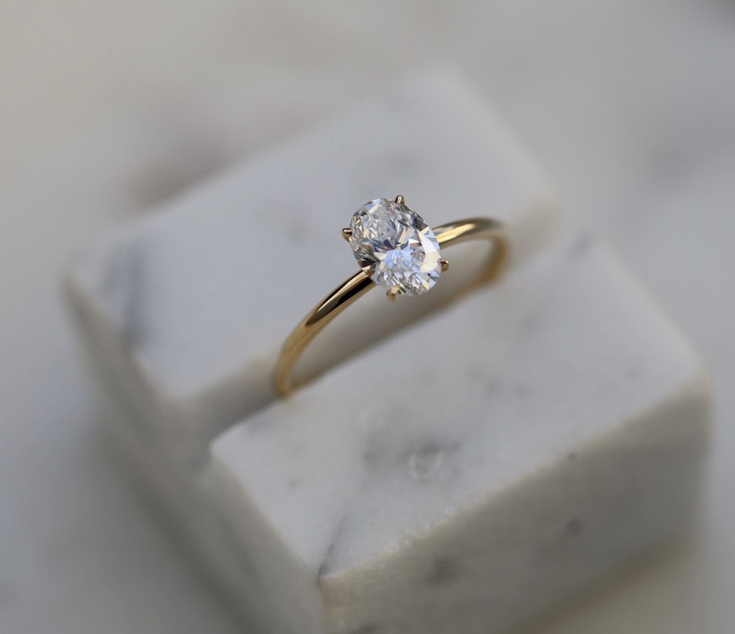 Oval Solitaire Lab Grown Diamond Engagement Ring