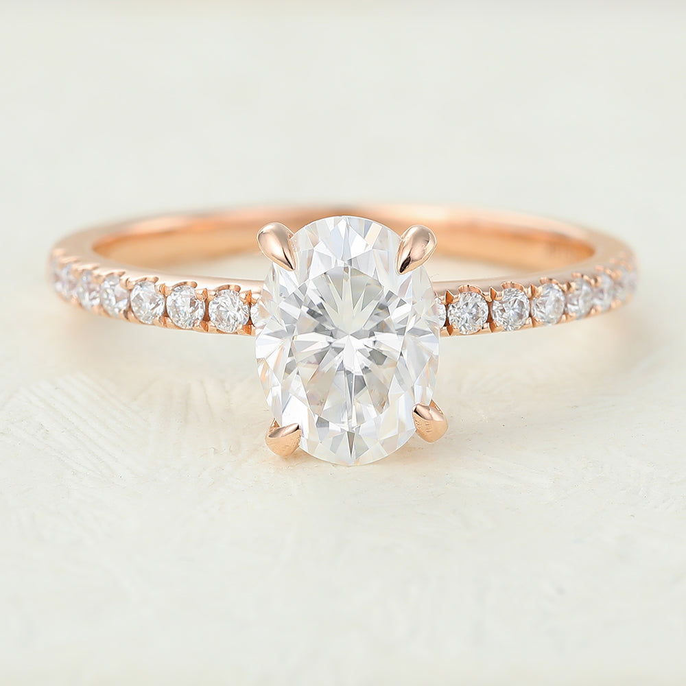 Oval Pave Lab-Grown Diamond Engagement Ring