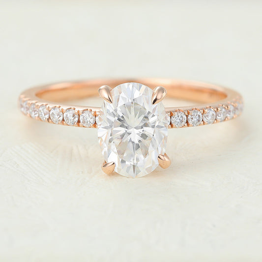 Oval Pave Lab-Grown Diamond Engagement Ring