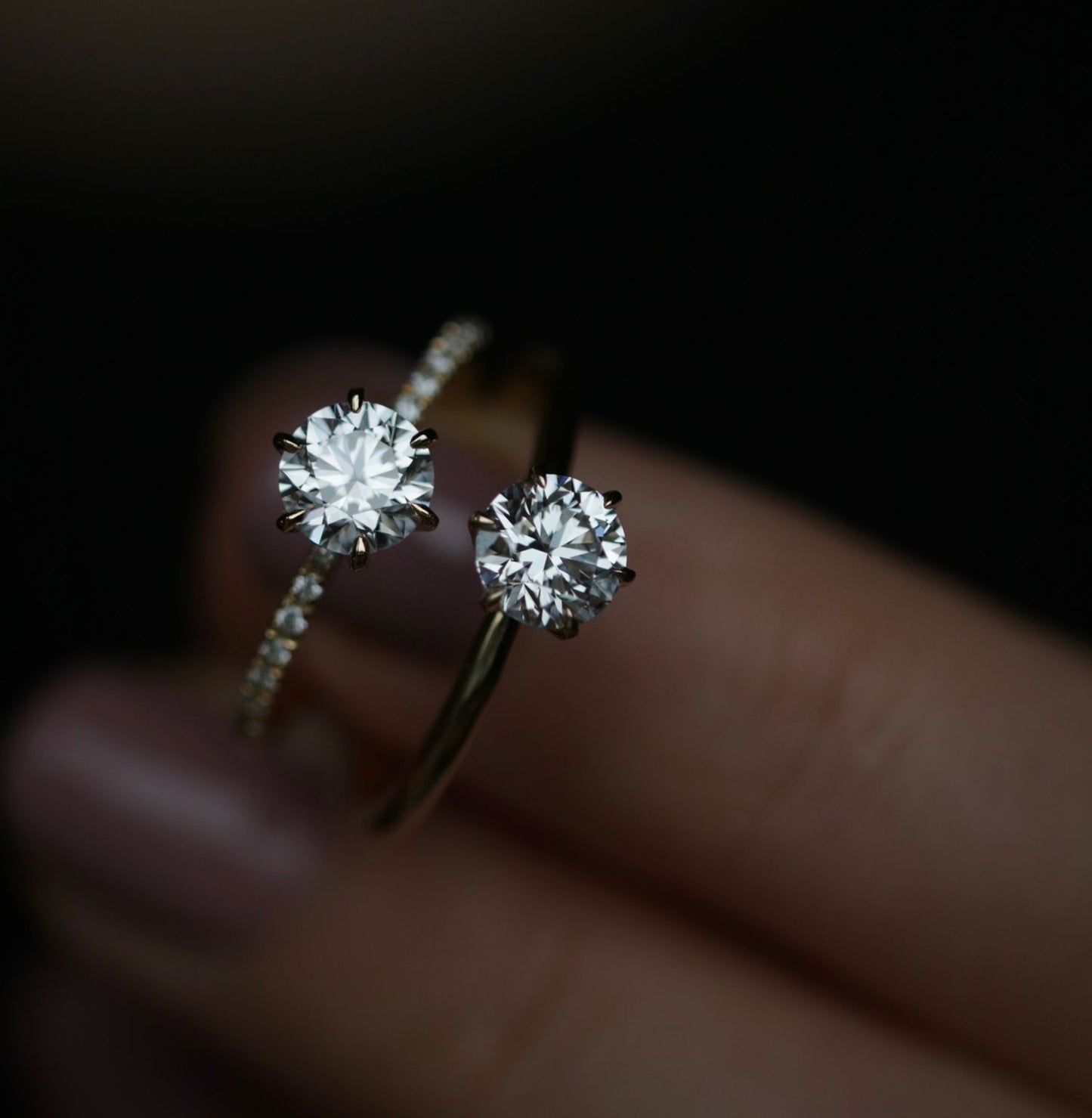 Round Solitaire Lab Grown Diamond Engagement Ring