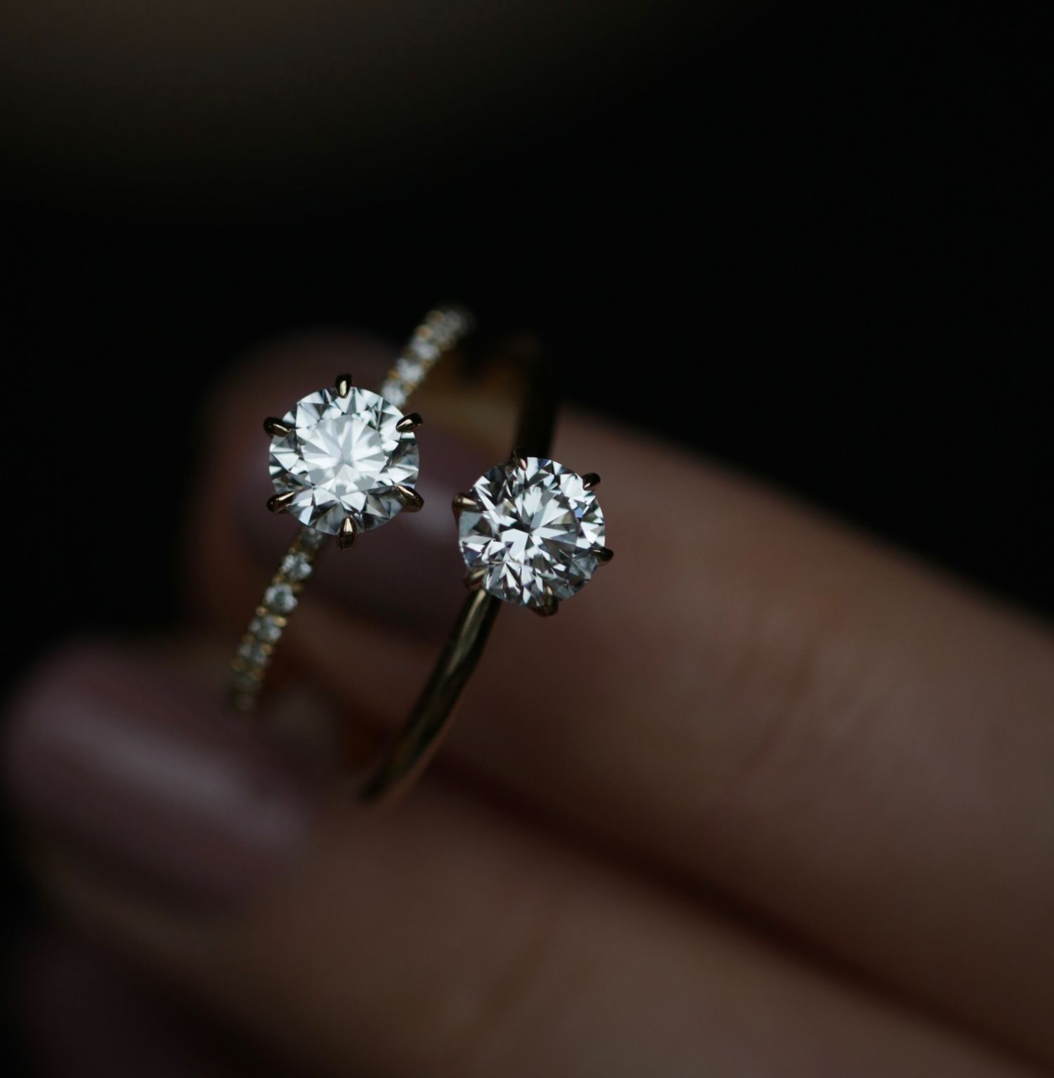 Round Solitaire Lab Grown Diamond Engagement Ring