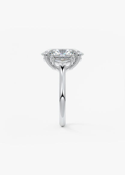 Oval Three Stone Lab Grown Diamond Engagement Ring