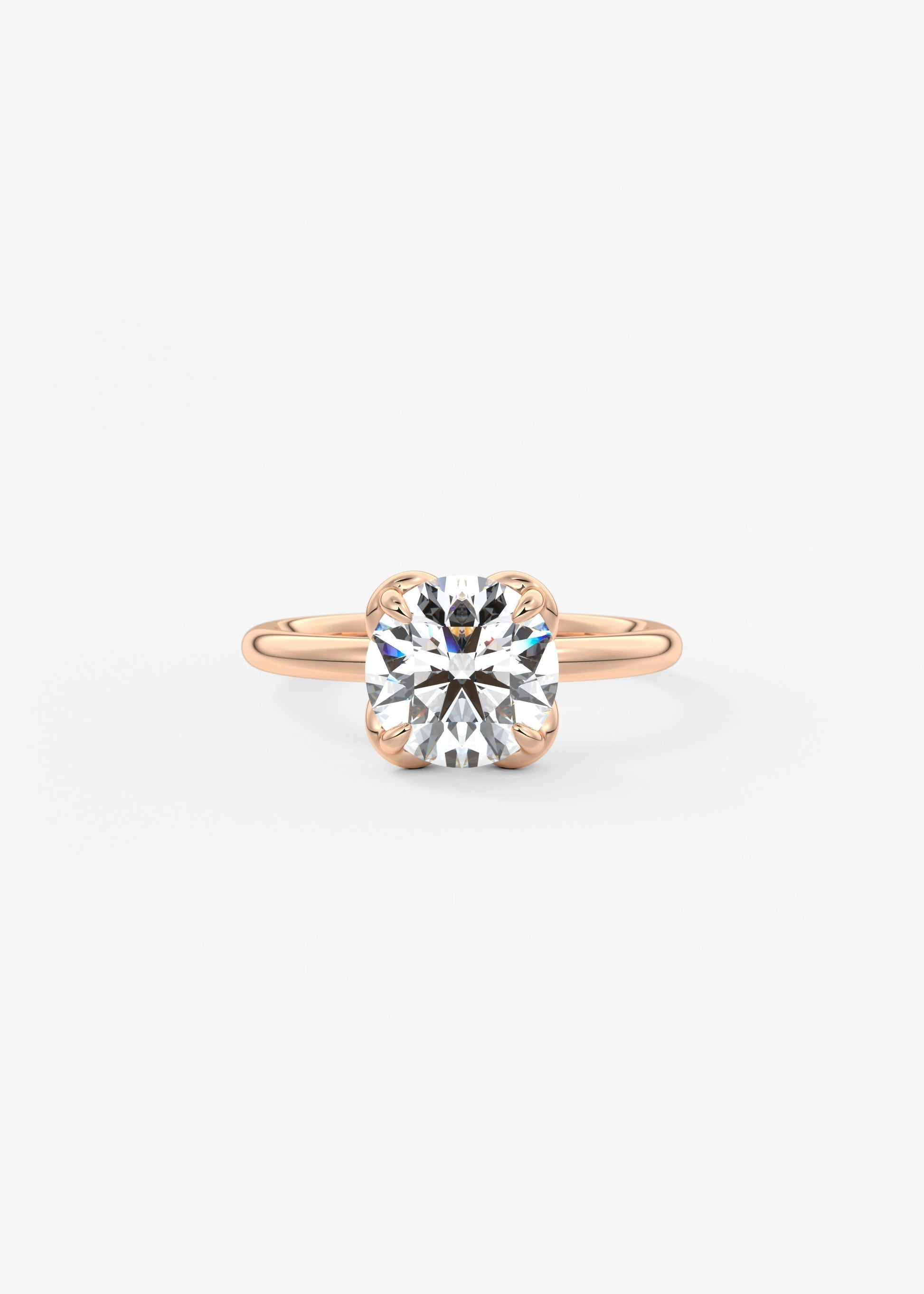 Round Multi Stones Lab Grown Diamond Engagement Ring