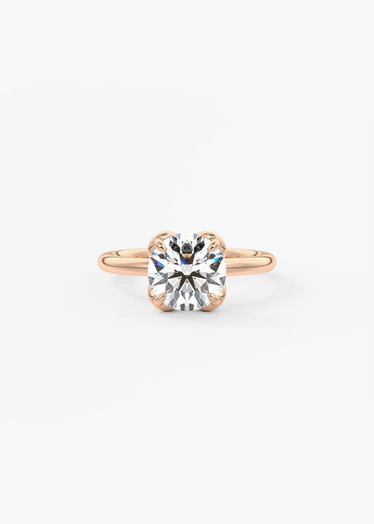 Round Multi Stones Lab Grown Diamond Engagement Ring