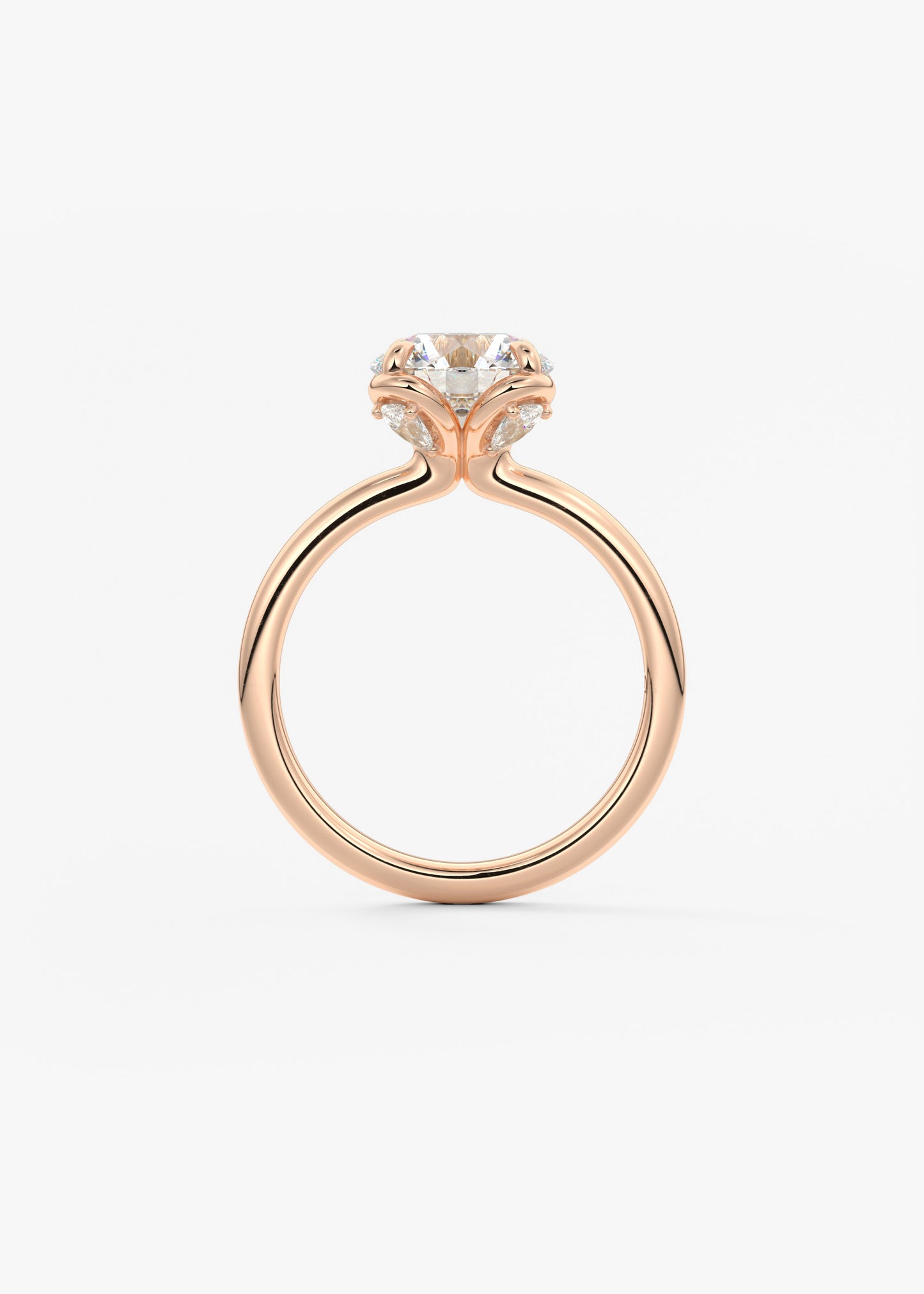 Round Multi Stones Lab Grown Diamond Engagement Ring