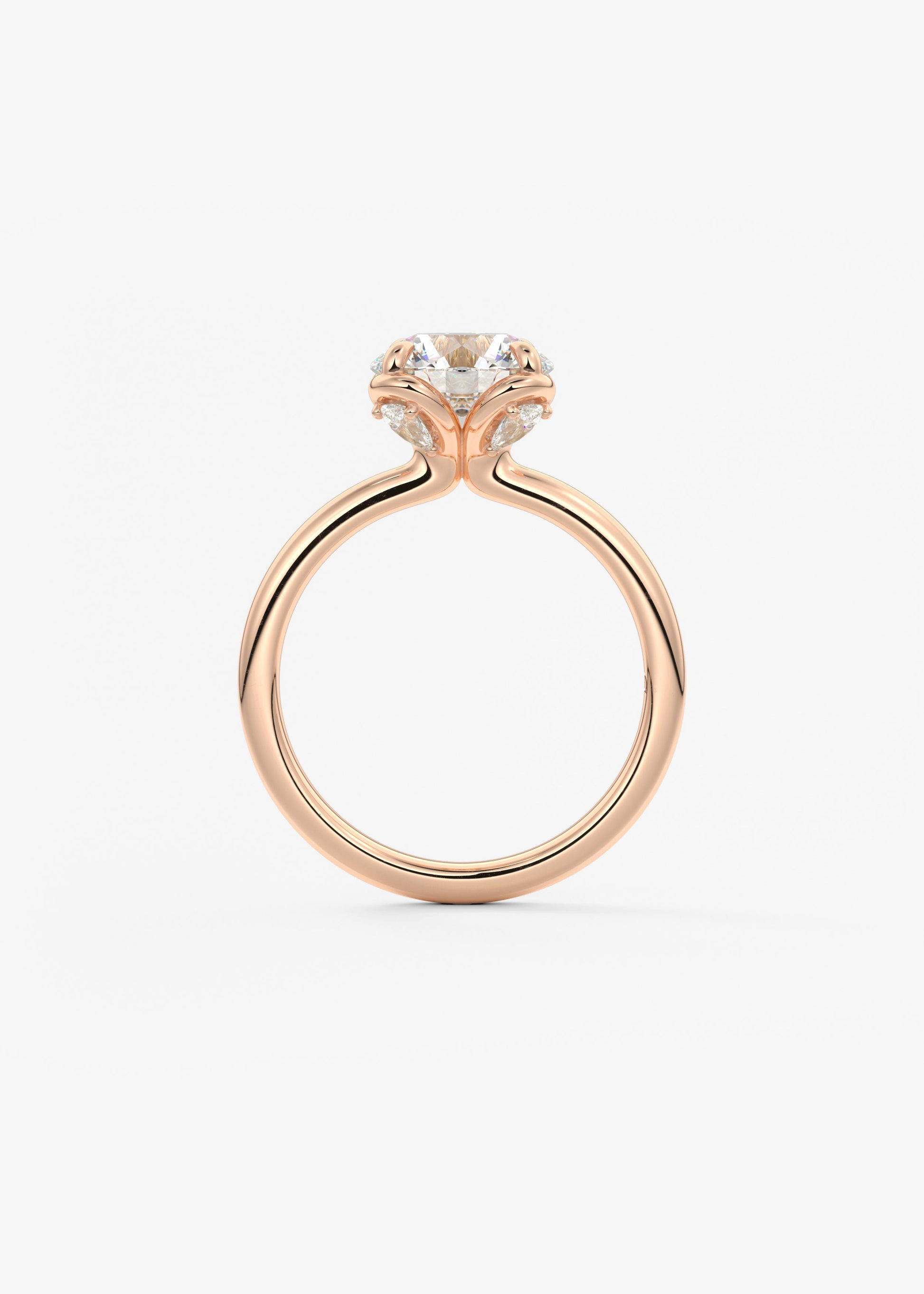Round Multi Stones Lab Grown Diamond Engagement Ring