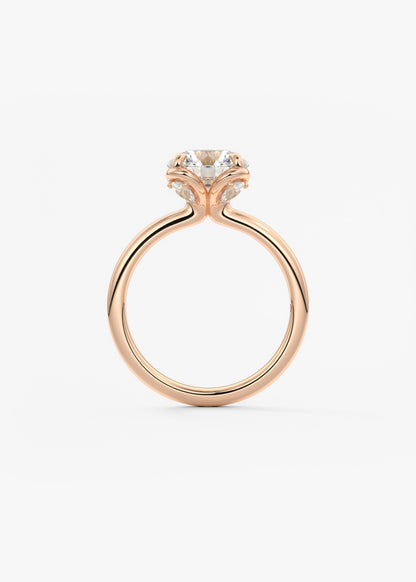 Round Multi Stones Lab Grown Diamond Engagement Ring