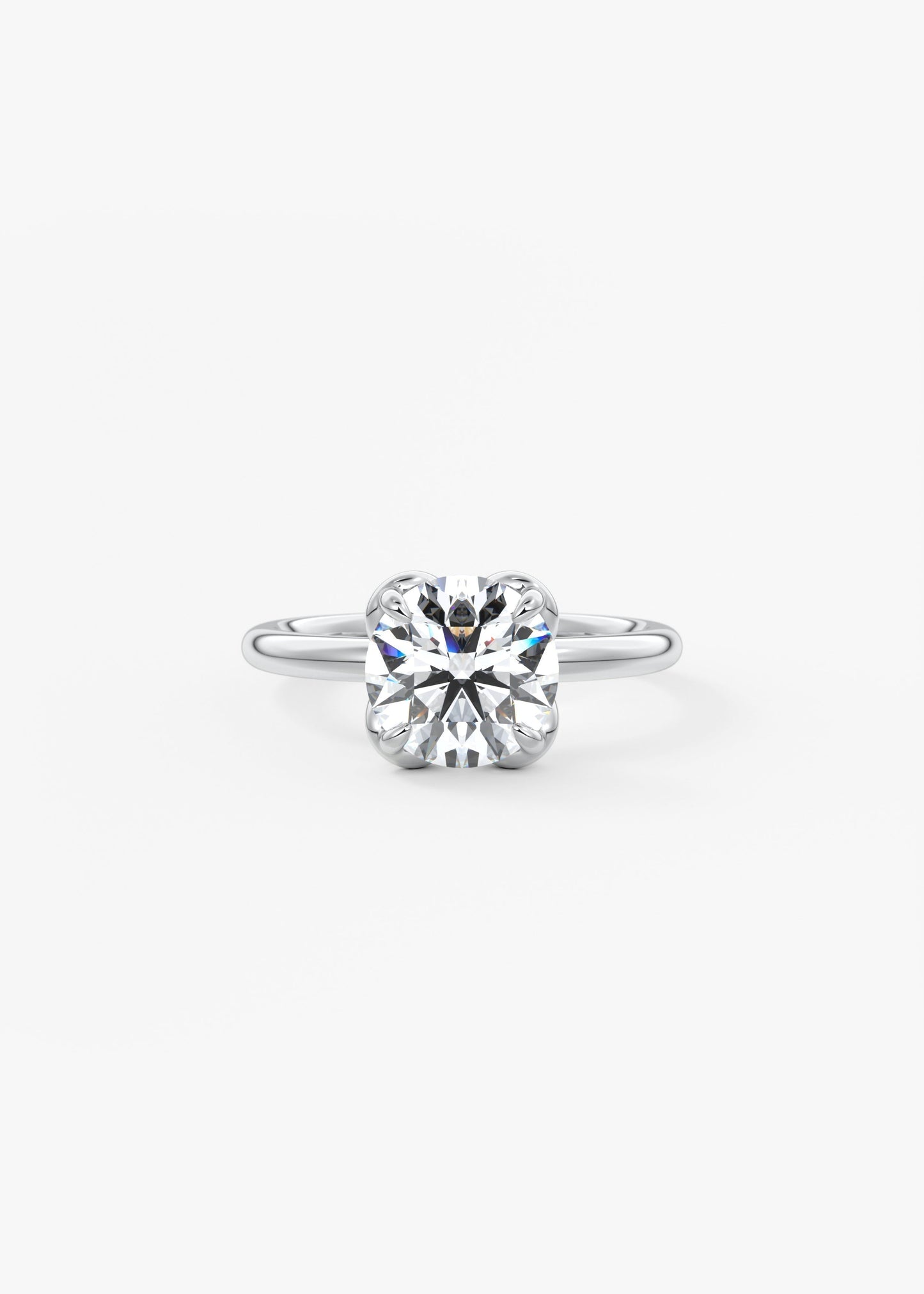Round Multi Stones Lab Grown Diamond Engagement Ring