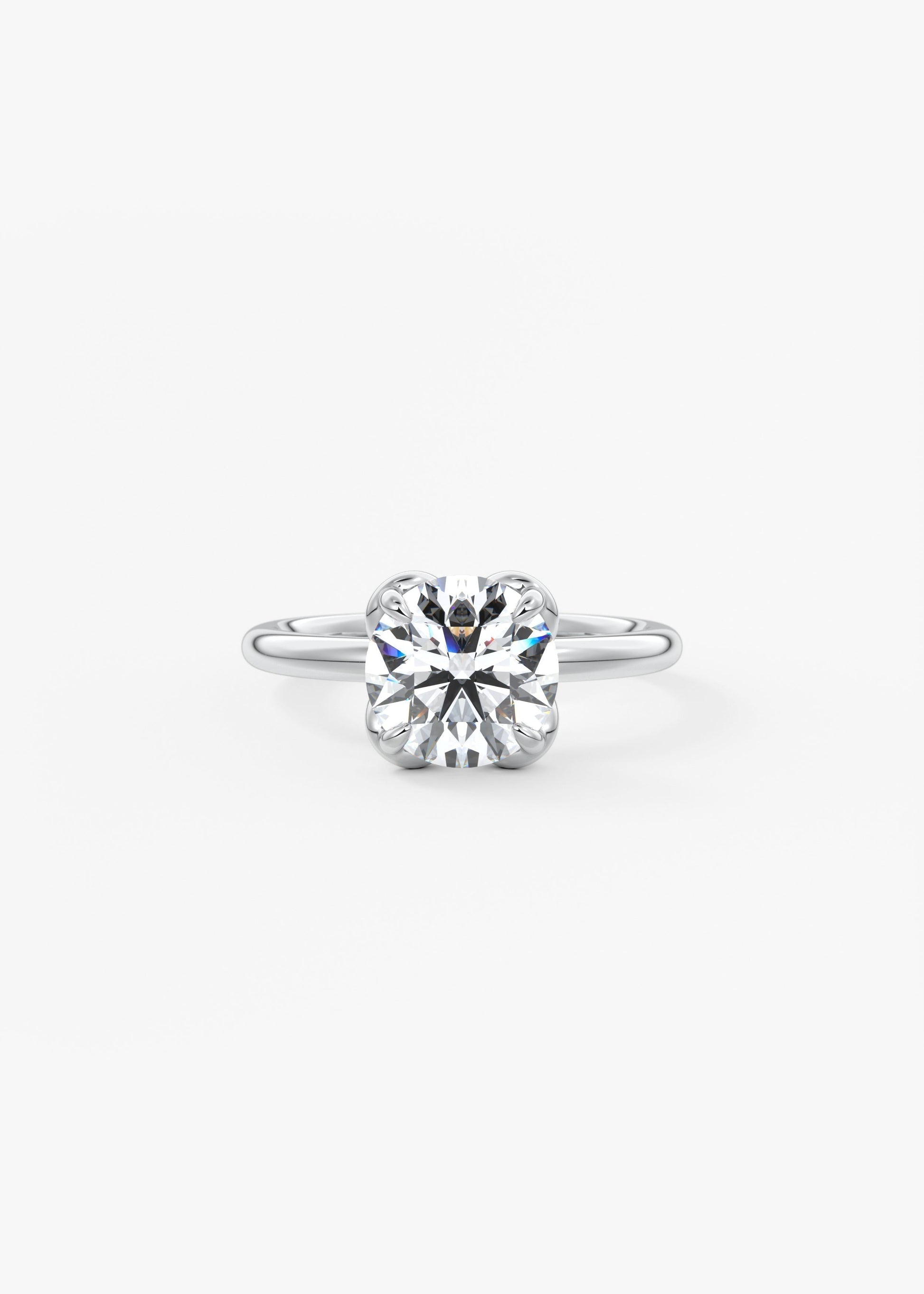 Round Multi Stones Lab Grown Diamond Engagement Ring