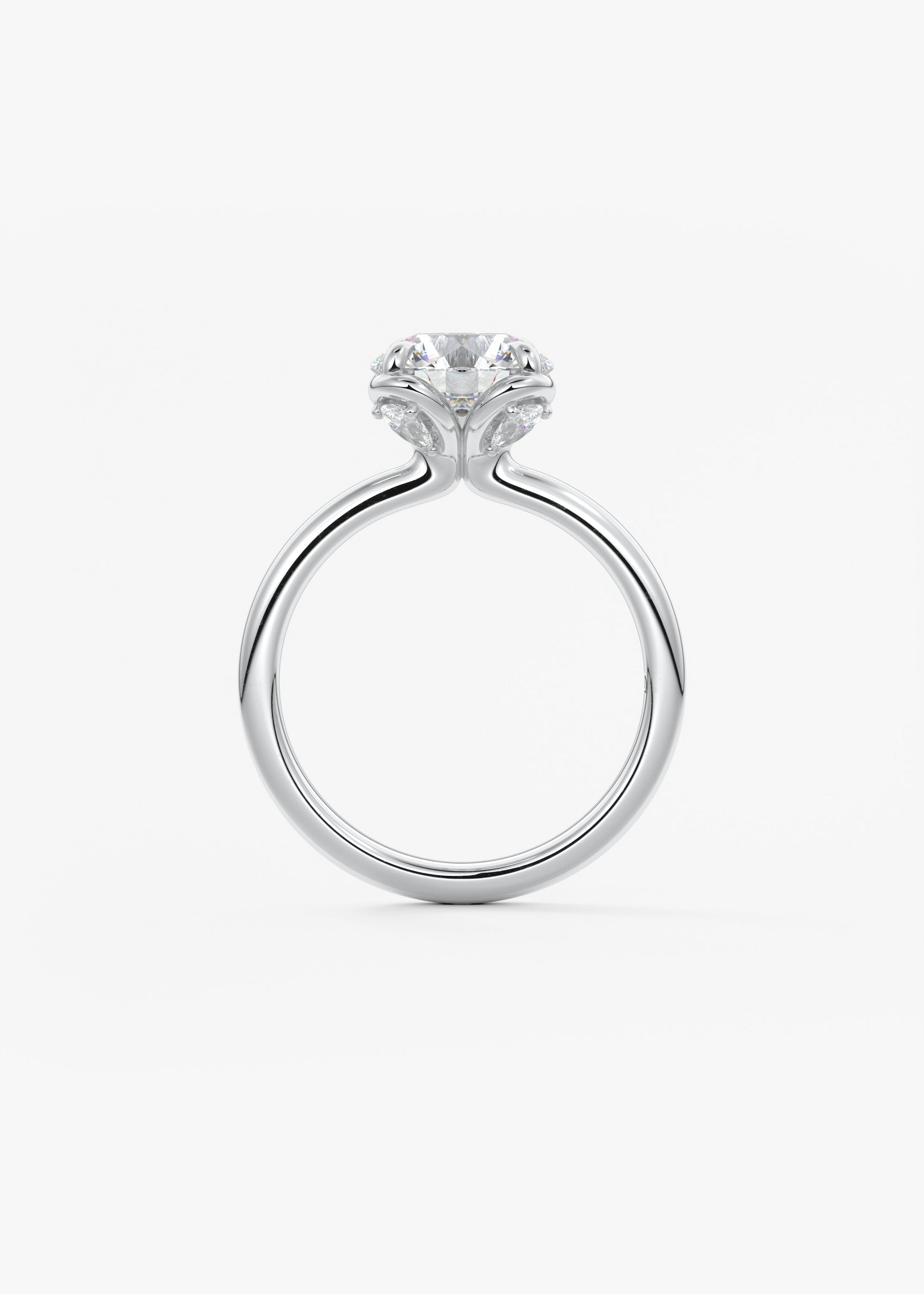 Round Multi Stones Lab Grown Diamond Engagement Ring