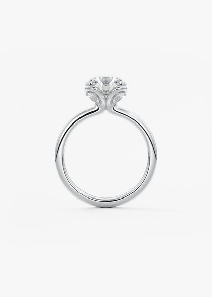 Round Multi Stones Lab Grown Diamond Engagement Ring