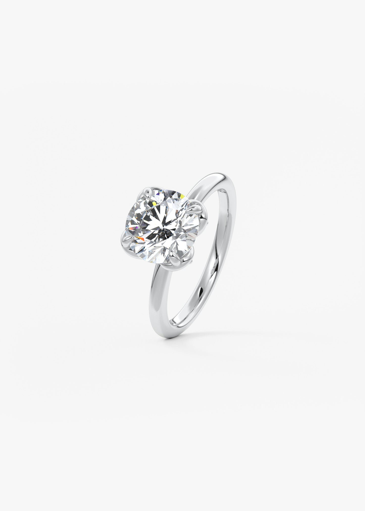 Round Multi Stones Lab Grown Diamond Engagement Ring