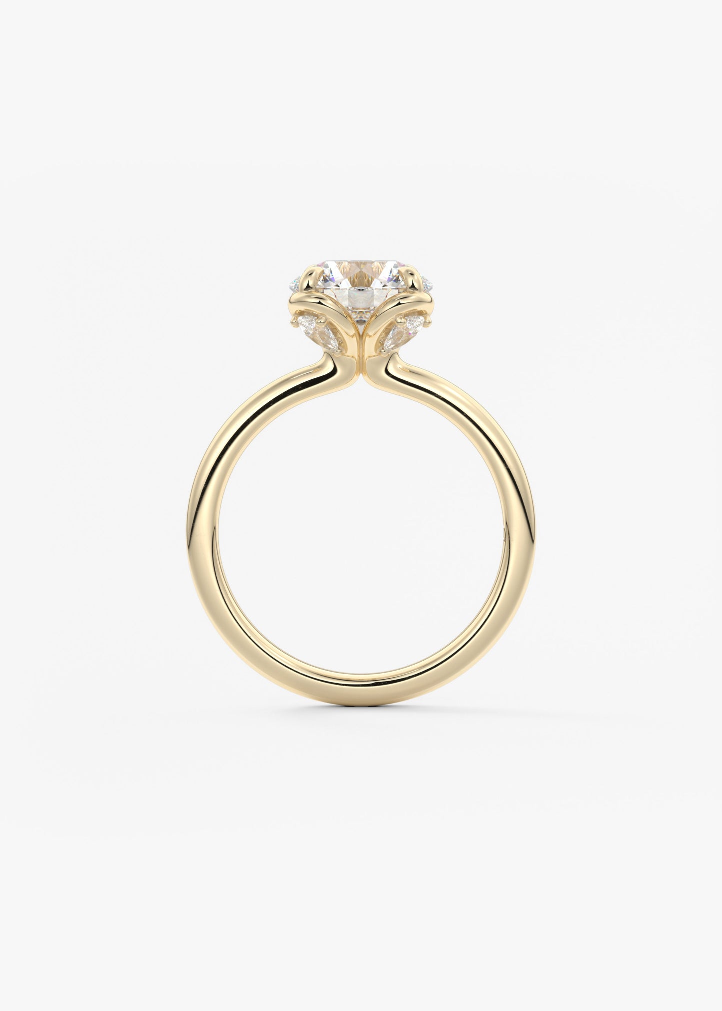 Round Multi Stones Lab Grown Diamond Engagement Ring