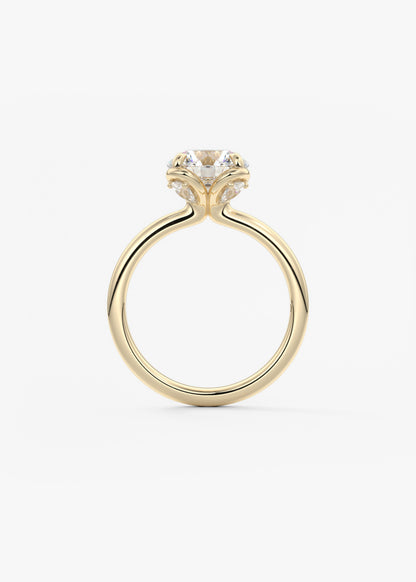 Round Multi Stones Lab Grown Diamond Engagement Ring