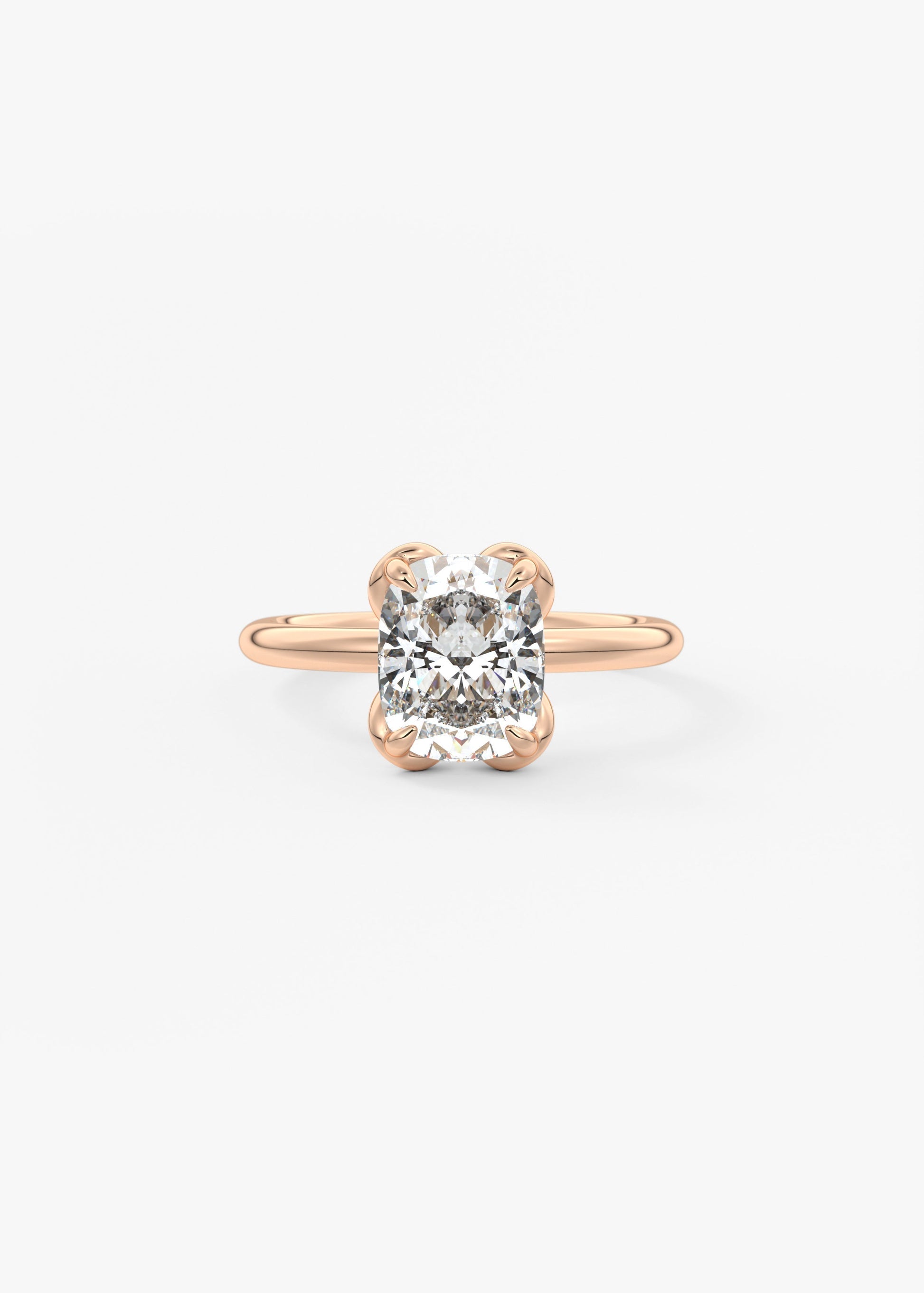 Elongated Cushion Multi Stones Lab Grown Diamond Engagement Ring
