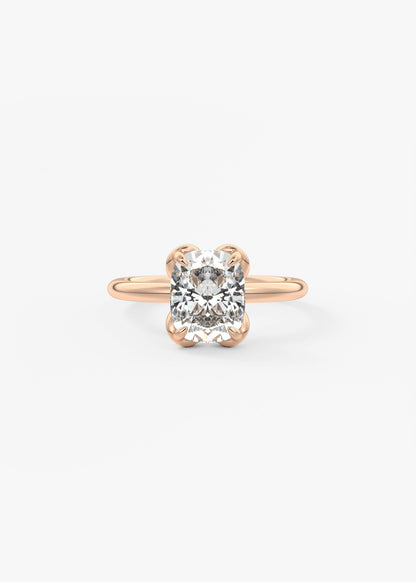 Elongated Cushion Multi Stones Lab Grown Diamond Engagement Ring