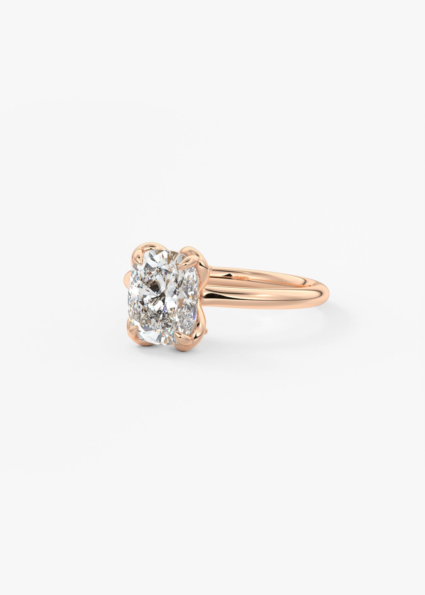 Elongated Cushion Multi Stones Lab Grown Diamond Engagement Ring