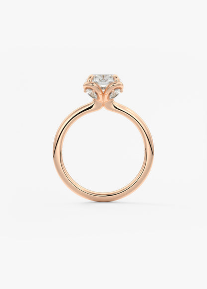 Elongated Cushion Multi Stones Lab Grown Diamond Engagement Ring