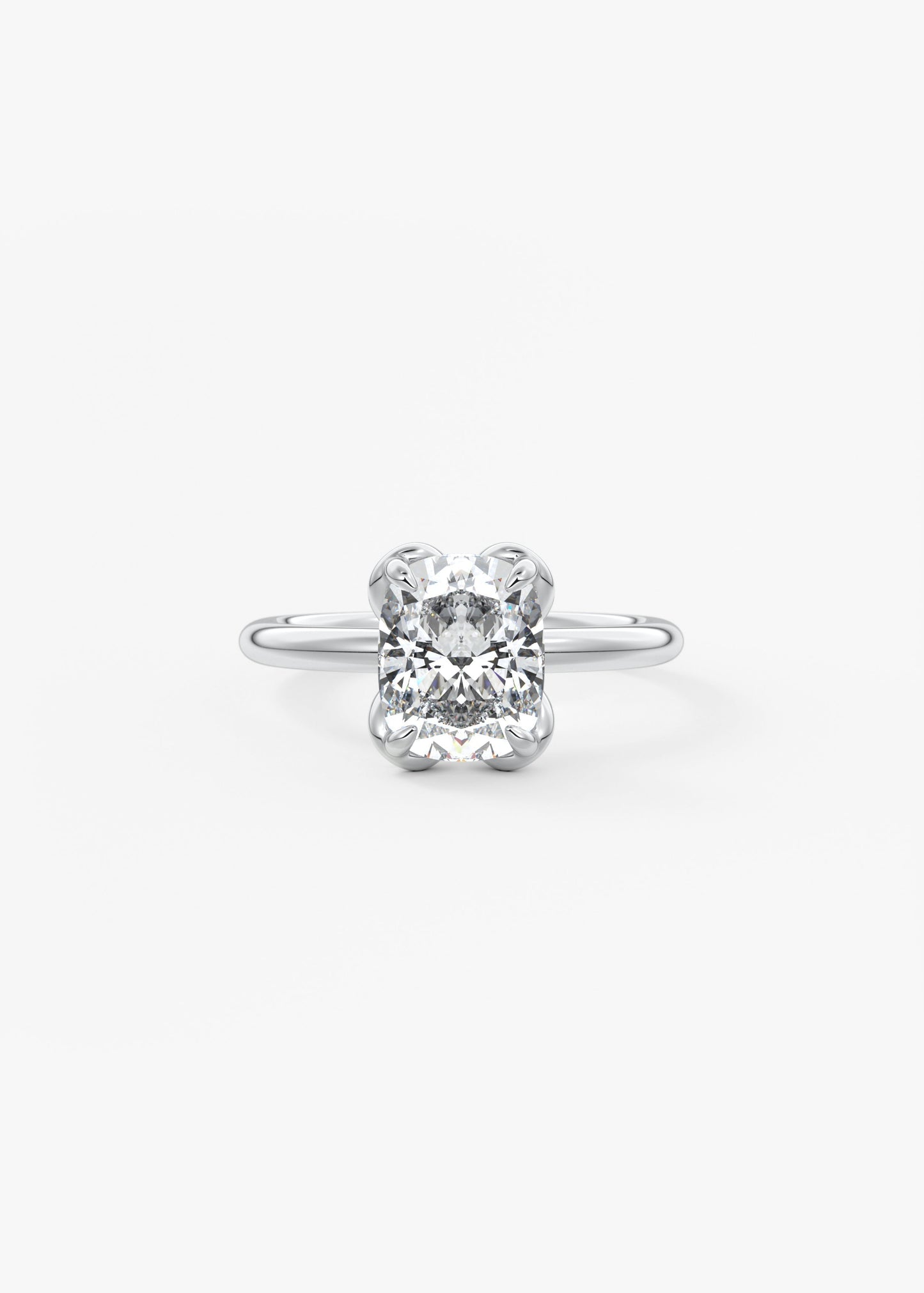 Elongated Cushion Multi Stones Lab Grown Diamond Engagement Ring