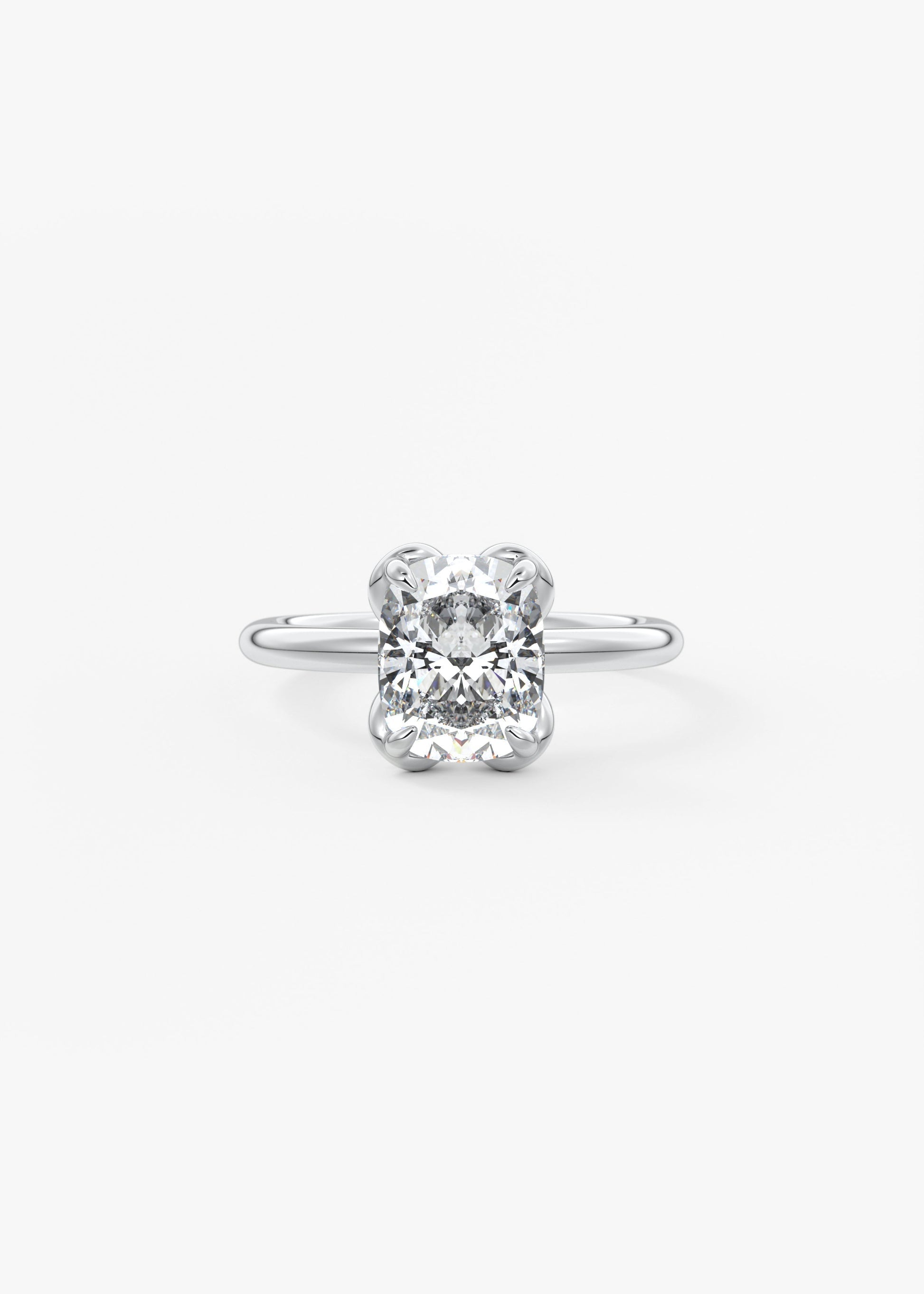 Elongated Cushion Multi Stones Lab Grown Diamond Engagement Ring