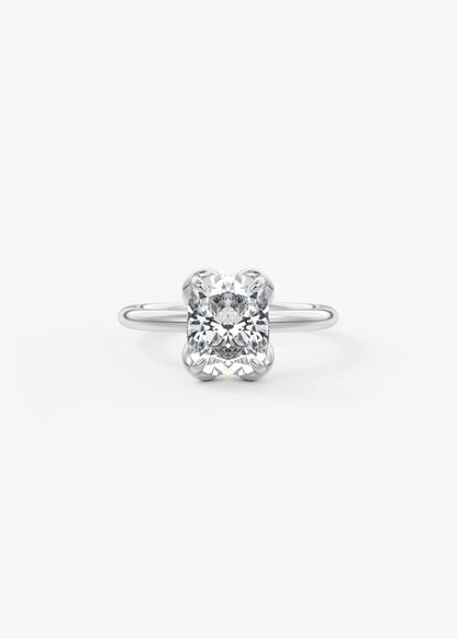 Elongated Cushion Multi Stones Lab Grown Diamond Engagement Ring