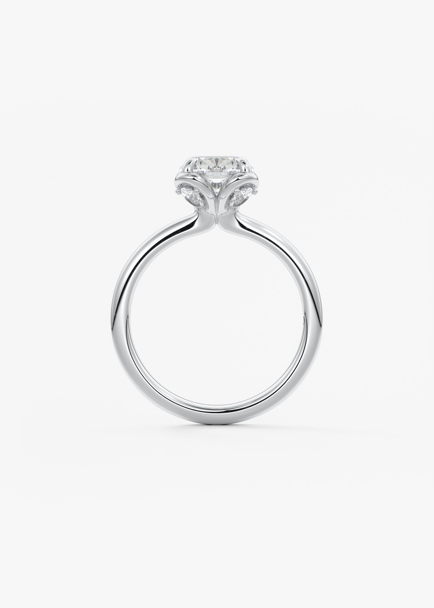Elongated Cushion Multi Stones Lab Grown Diamond Engagement Ring