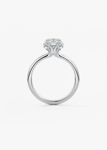 Elongated Cushion Multi Stones Lab Grown Diamond Engagement Ring