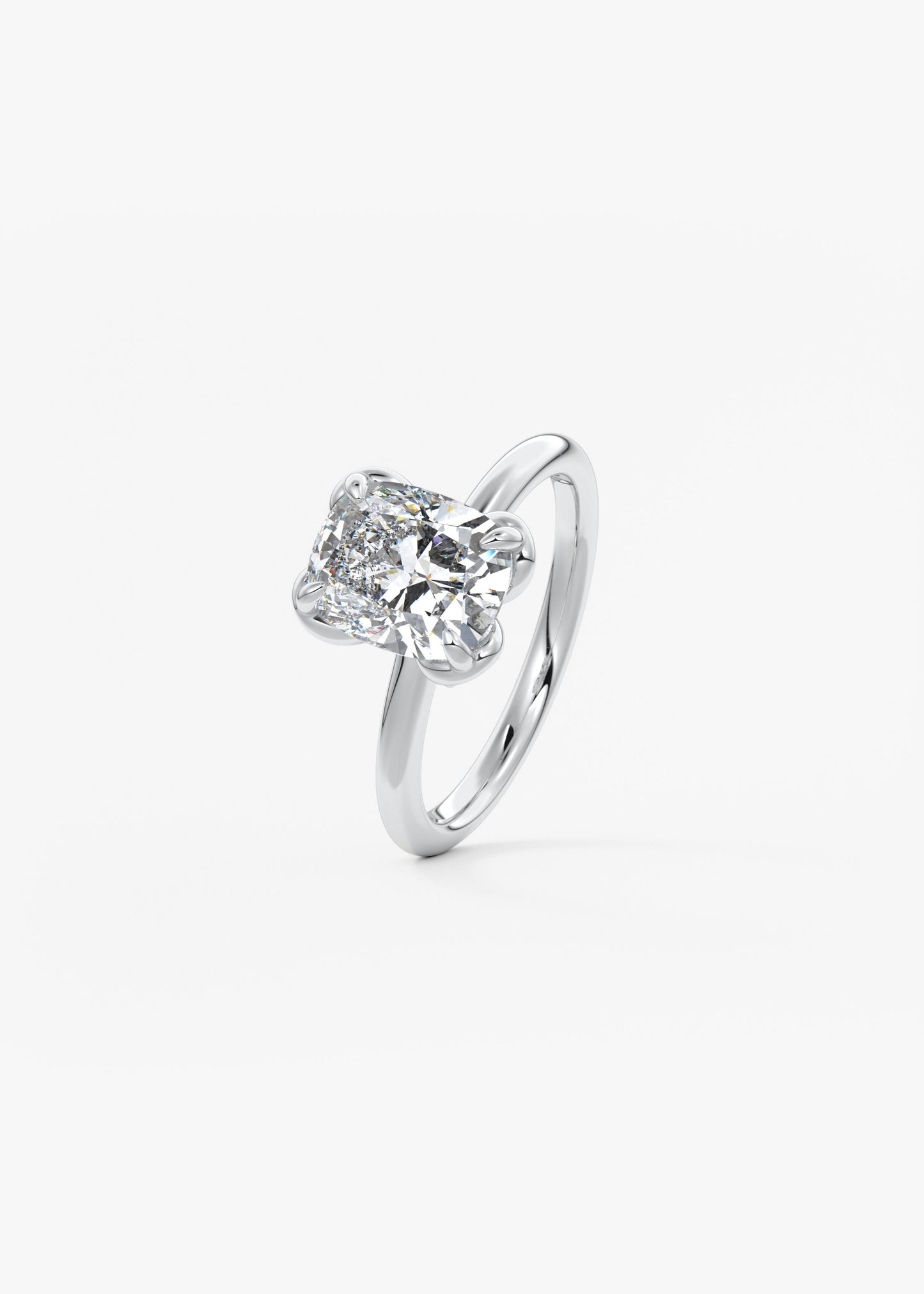 Elongated Cushion Multi Stones Lab Grown Diamond Engagement Ring